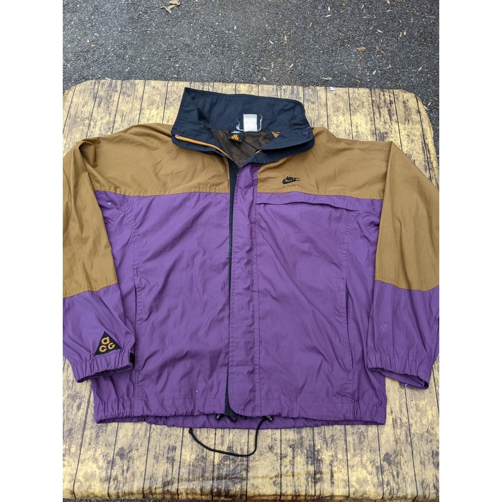 Vintage Nike F.I.T. ACG Purple Tan Windbreaker Jacket Fits Large